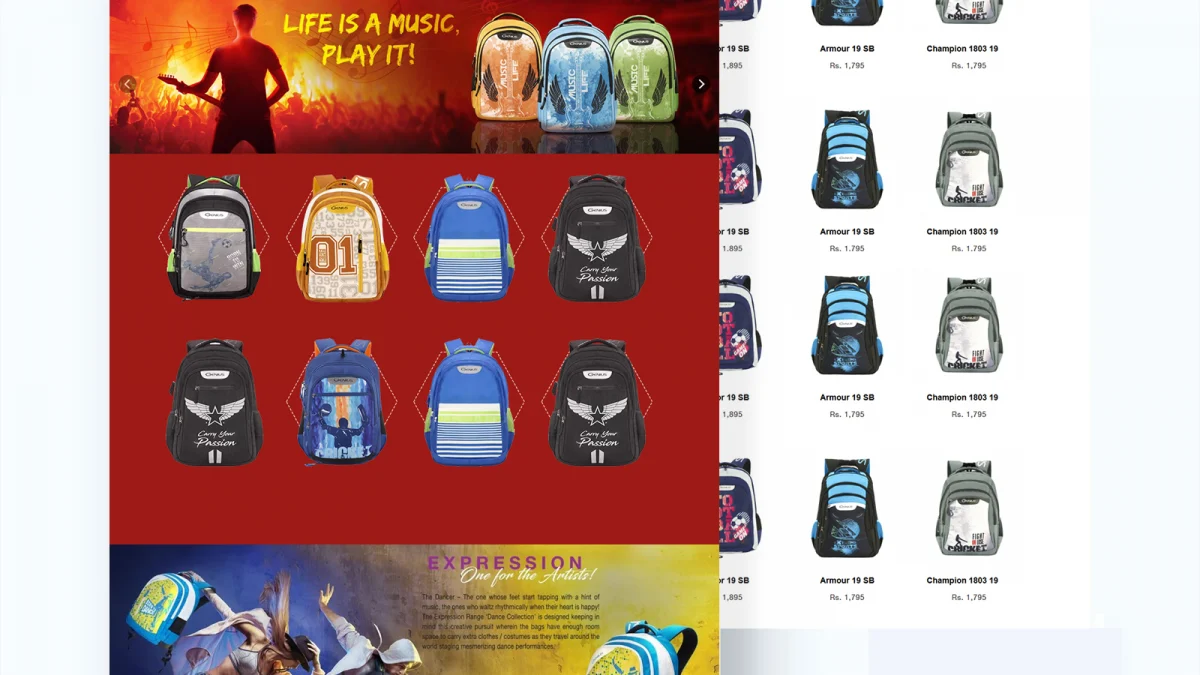 Building exclusive eCommerce portal for selling school bags for boys 1 eCommerce-portal-for-boys-bag-01