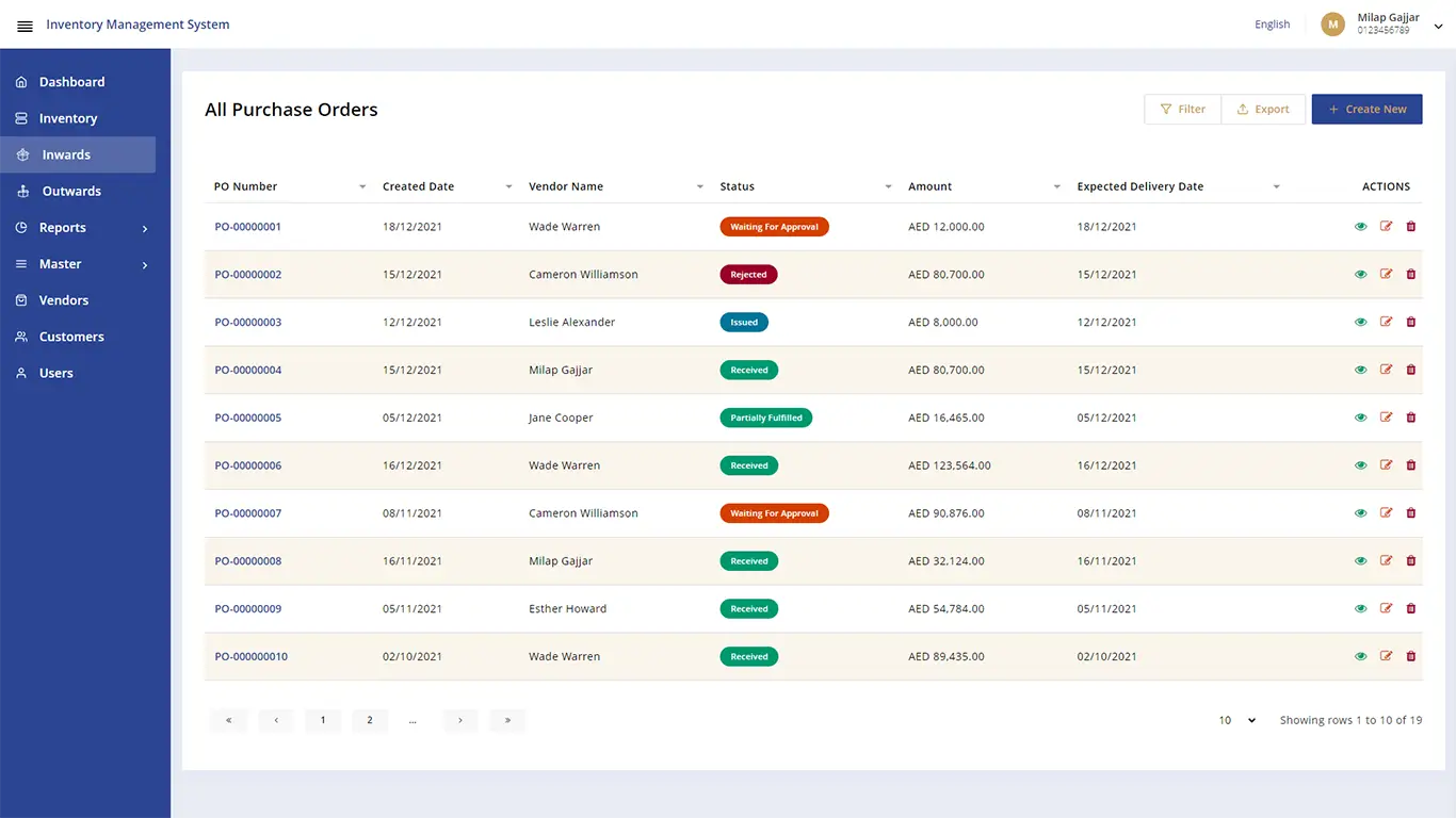 PO Listing - Inventory Management 6 PO Listing - Inventory Management