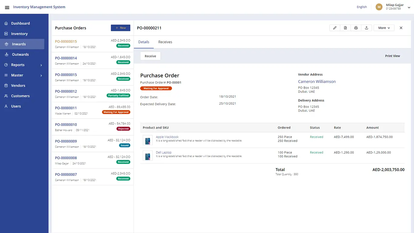 PO Details - Inventory Management 7 PO Details - Inventory Management